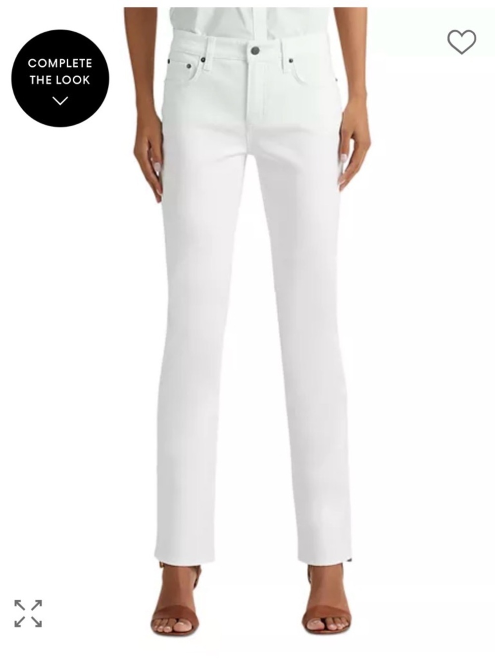 Ralph Lauren White Straight-Leg Women's Jeans